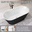 Baignoire de trempage contemporaine autoportante en acrylique avec trop-plein et drain 59 po. X 30 po.-94374974