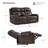 Olathe Genuine Leather Dual Motor Power Reclining Lay Flat Sofa With Power Headrest-172001276