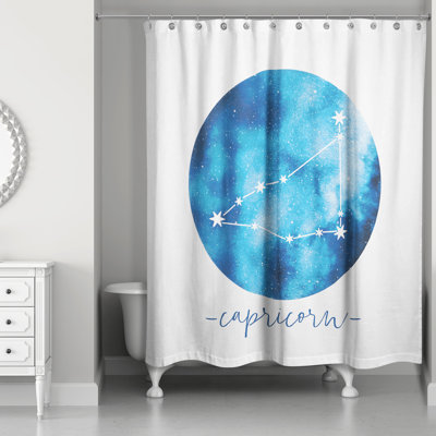 Dulin Capricorn Zodiac Constellation Single Shower Curtain