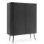 Zova High Sideboard Two Door With Slatted Fronts 103 cm With Legs-392443628