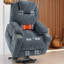 Fauteuil inclinable électrique avec massage et chaleur - Tissu en chenille - Deux ports USB - Mécanisme de levage certifié ASTM-115753184