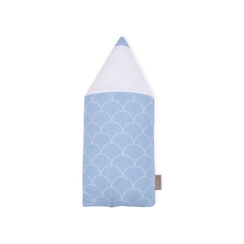 Weiße Halbkreise Geometric Novelty Cushion, Pastel blue