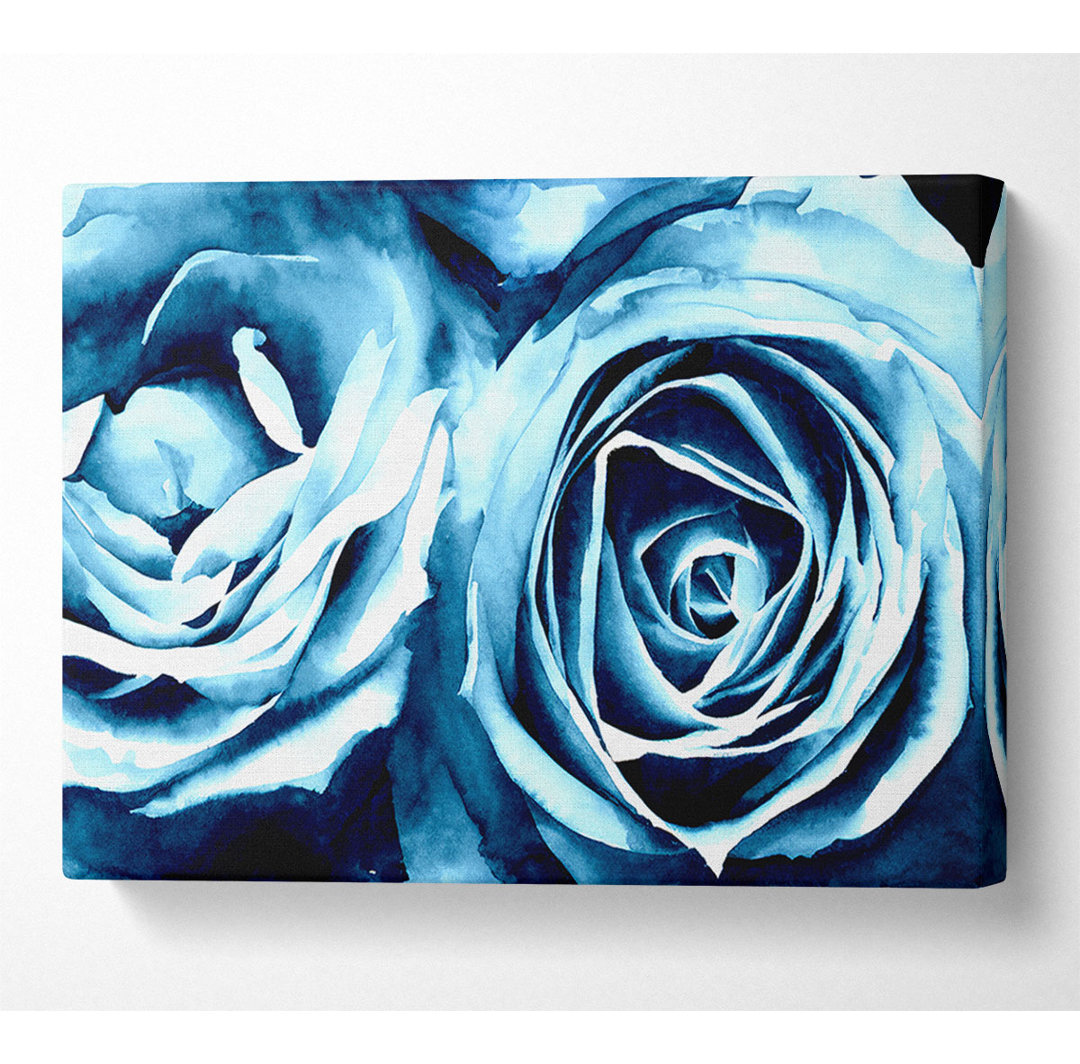 Twin Blue Roses - Kunstdrucke auf Leinwand