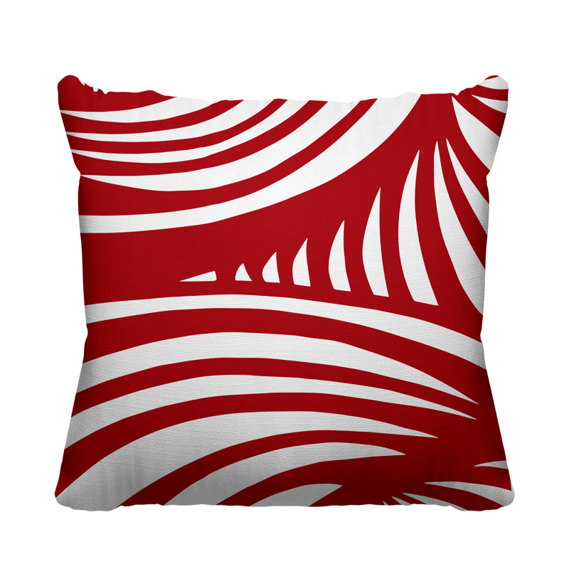 Coussin décoratif intérieur / extérieur Ogden, L 15 po x H 15 po, Rouge