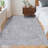Farmhouse Scalloped Rug Washable Rug with Non Slip TRP Backing, Low Pile Non Shedding Rustic Carpet, Soft Thin Foldable Printed Mat for Living Room Bedroom-660204445-660204447