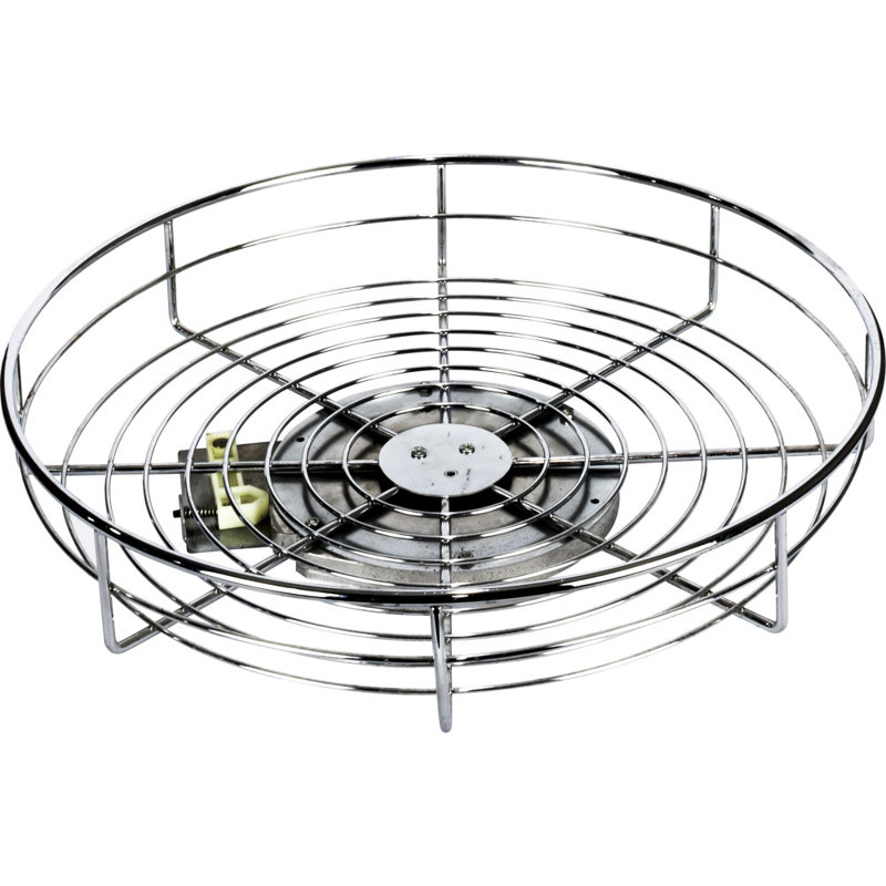 18" Polished Chrome Single Shelf Lazy Susan
