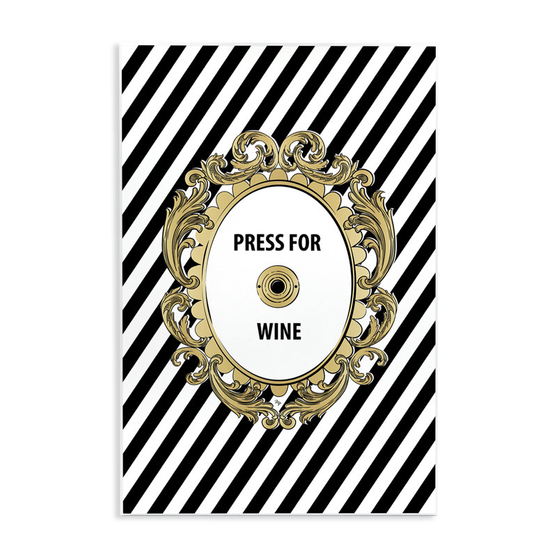 «Classy & Chic Press for Wine», art mural par Martina Pavlova, H 15 po x l 10 po