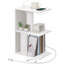 Table de bout étroite Nikaila de 24,4 po de hauteur avec station de charge et capteur à DEL, table d'appoint moderne, table de chevet, pour petits espaces, salon, chambre à coucher-285012627