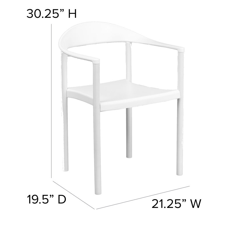 Chaise empilable Caine, Blanc