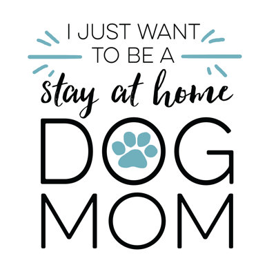 Dog Mom White - Wrapped Canvas Print