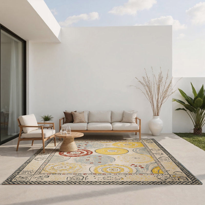 Vivid Flicker Indoor And Outdoor Area Rug, Rectangle 5' x 7'