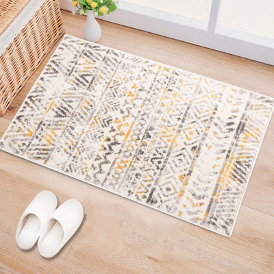 Geometric Gray/Yellow/Ivory Area Rug