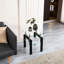 Petite table de bout en verre trempé 2, pour le salon. Look élégant. 17,33 po x 17,33 po x 20,75 po Espace libre de 21,01 lb. Table. 17,33 po x 17,33 po x 20,75 po