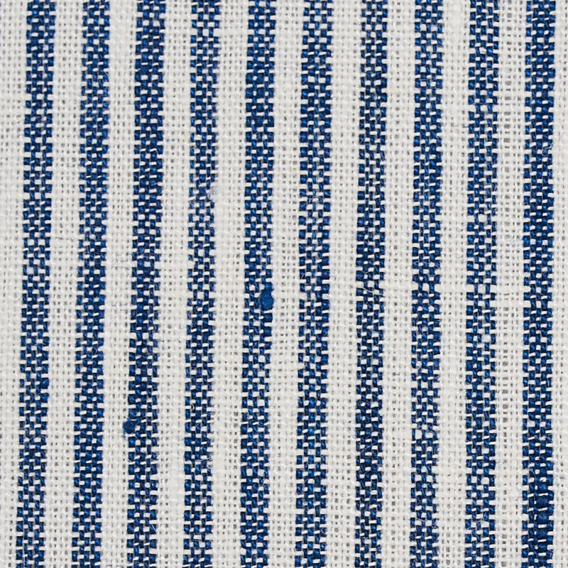 Wesley Ticking Stripe Fabric, Indigo