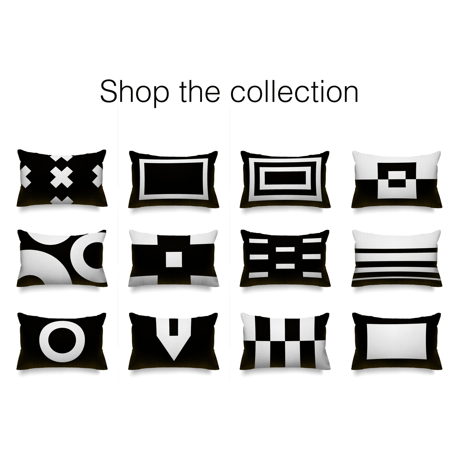 Luella Geometric Indoor/Outdoor Throw Pillow, Black
