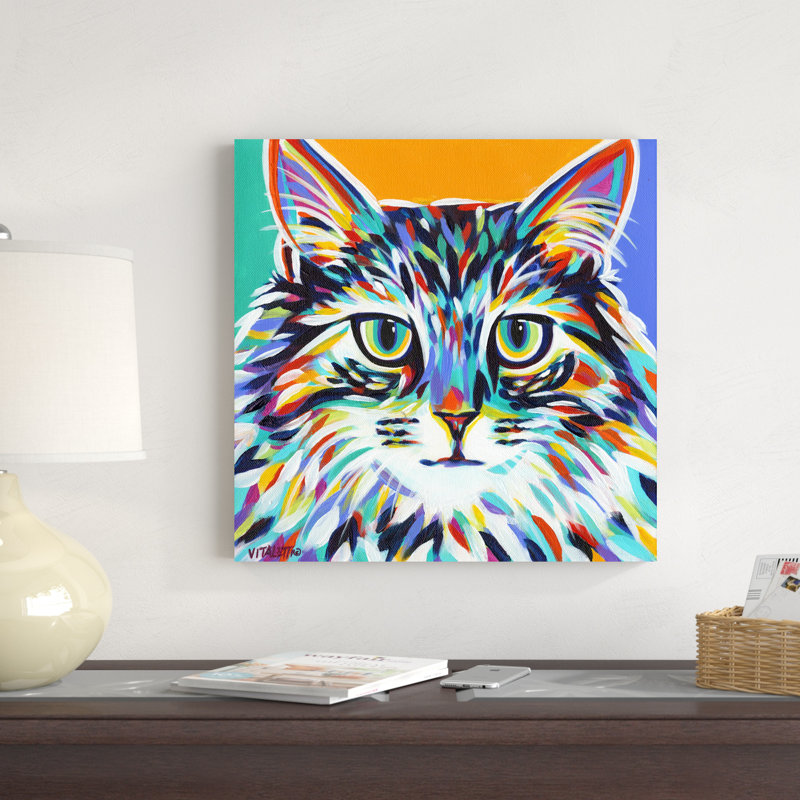 Chats dramatiques I, H 20 po x l 20 po x P 1,25 po