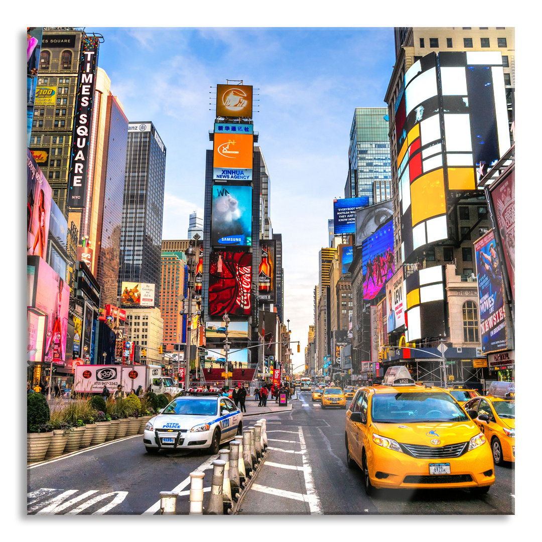 Glasbild Times Square in New York City