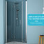 Porte de douche pliante l 30 po x H 72 po - entrée en verre trempé, espace, espace réglable pour accéder à la salle de bain