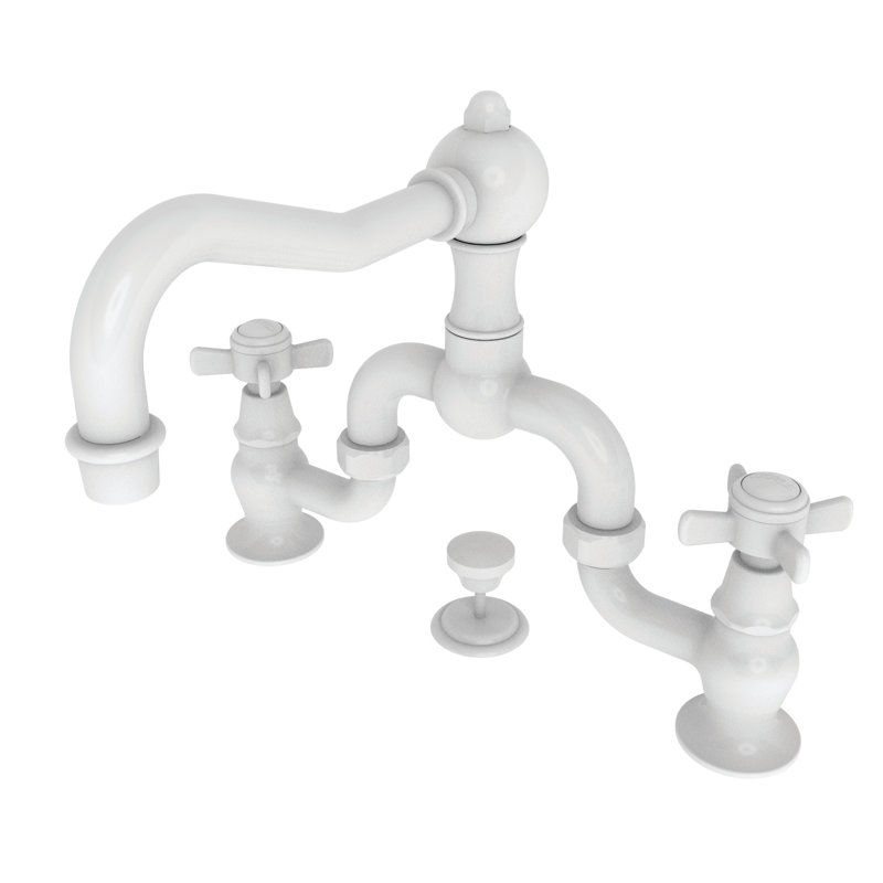 Chesterfield Bathroom Bridge Faucet with Drain Assembly, Oil Rubbed Bronze, Bridge