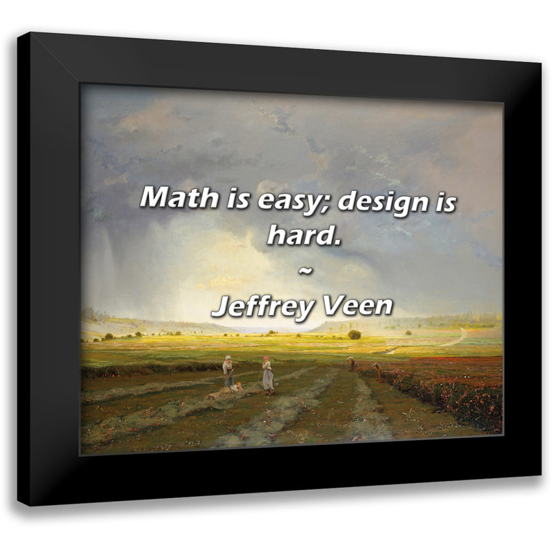Jeffrey Veen Quote: Math is easy; design is hard.