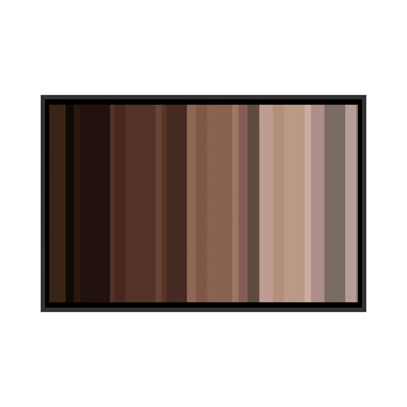 « à rayures et lait de chocolat »-impression sur toile enroulée Falsterbo, H 18 po x l 26 po x P 1,5 po, Pas de tapis
