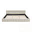 King Size Chenille Upholstered Bed Frame With Tufted Headboard-557385624