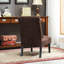 Fauteuil d'appoint contemporain sans accoudoirs en tissu chenille-1253089294