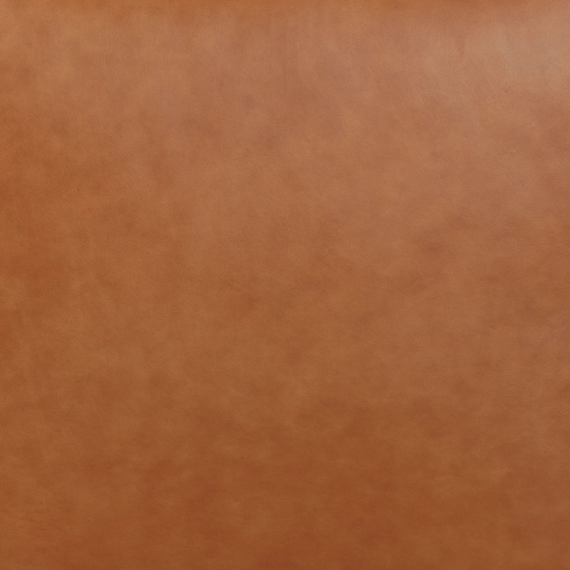 Repose-pieds rectangulaire en cuir véritable Essex, Brun clair cognac