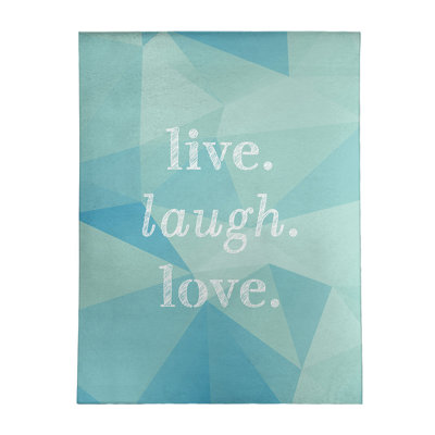Tapis en poly-chenille en poly-citation live gemme love