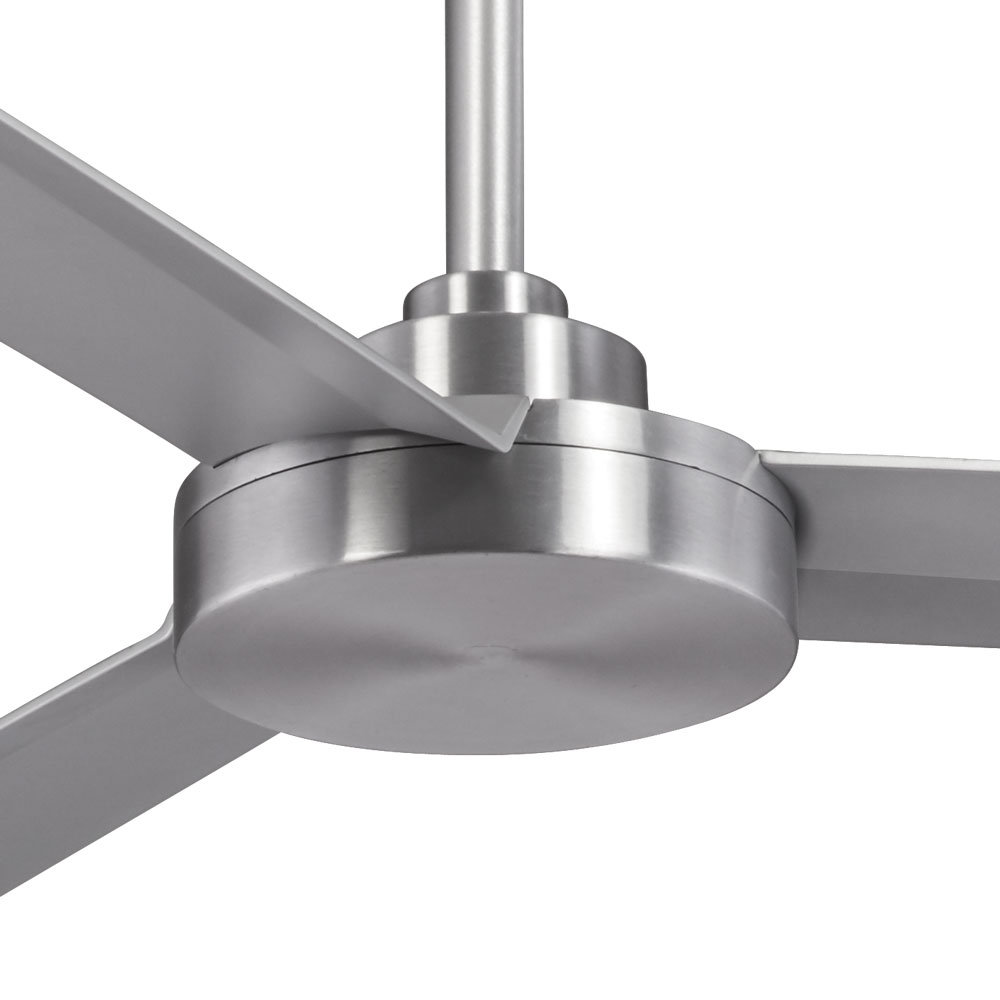 Roto 62" Outdoor Ceiling Fan, Brushed Aluminum