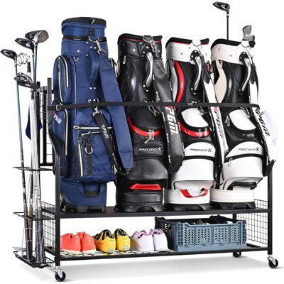 Organisateur de sac de golf autoportant, support de rangement pour garage