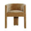 Olimpia Polyester Velvet Upholstered Dining Chair, Camel