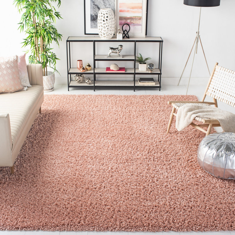 August Shag Performance Solid Color Rug, Rectangle 9' x 12'