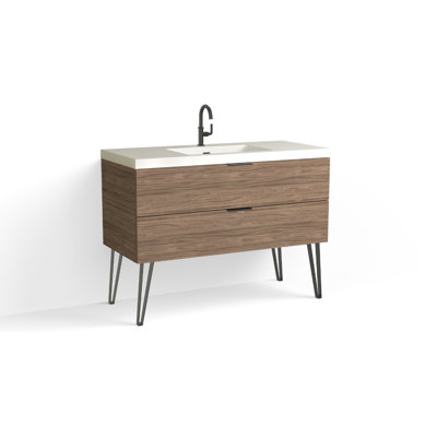 Avila 48" W Freestanding Single Bathroom Vanity with Dawson Leg