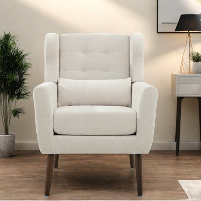 Fauteuil d'appoint confortable en chenille de style moderne pour le salon et la chambre à coucher