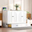 Lit escamotable double avec grands tiroirs, blanc-1045532416-1045532419