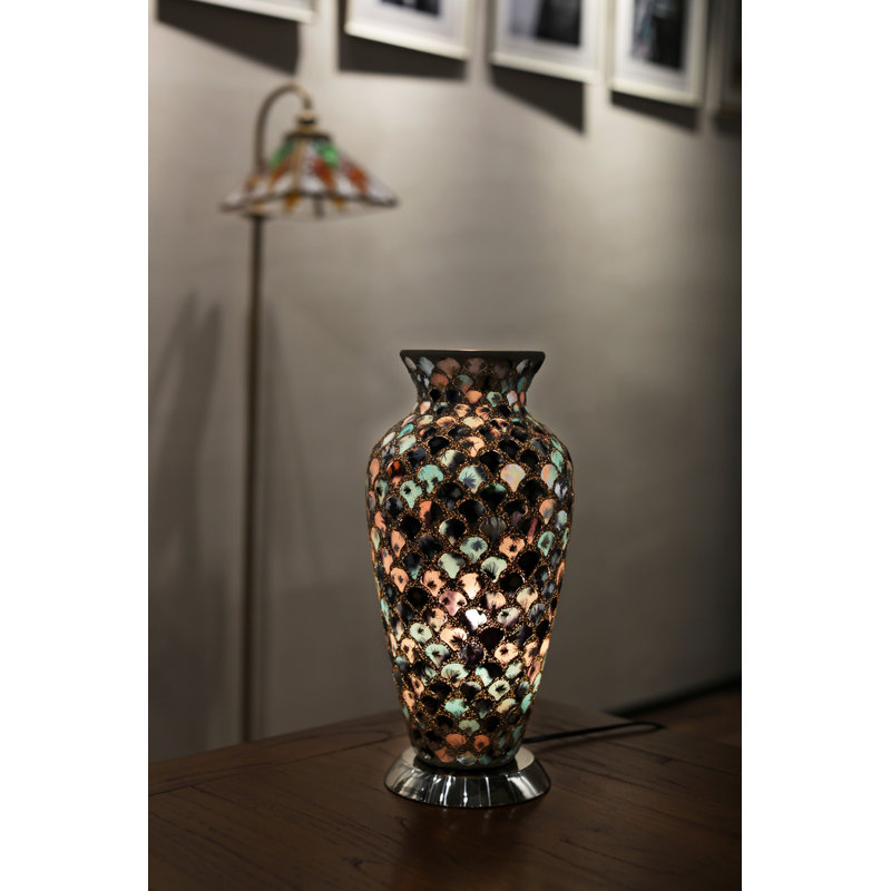 Salena Novelty Lamp, Blue/Peach