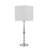 26.6" Modern Metal Table Lamp with White Fabric Shade-493606542-493606538