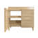 Calandre 36" Slat Modern Farmhouse 2-Shelf Bath Vanity Cabinet Only (Sink Basin not Included)