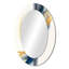 Miroir mural ovale bleu et doré-278183772