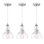 Luminaire suspendu en forme de larme en nickel à 3 lumières Dahab