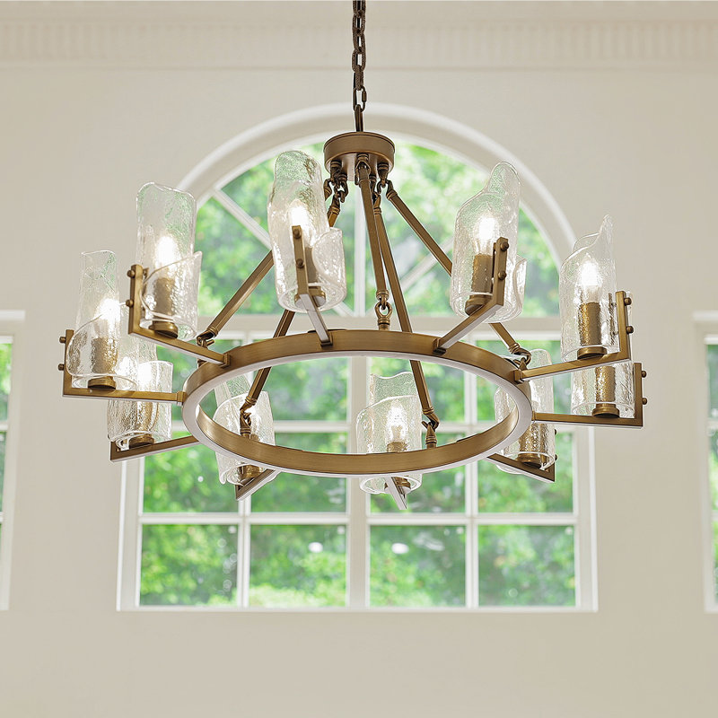Lustre en verre Wagon Wheel