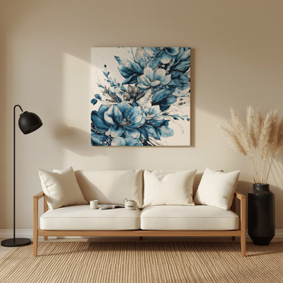 Watercolor Floral 67 Beige Metal Wall Art