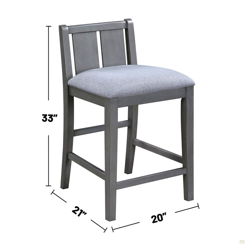 Ensemble de 2 chaises à hauteur de comptoir avec siège rembourré