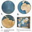 Ancienne carte du monde III sur toile, reproduction de 3 pièces-561970264