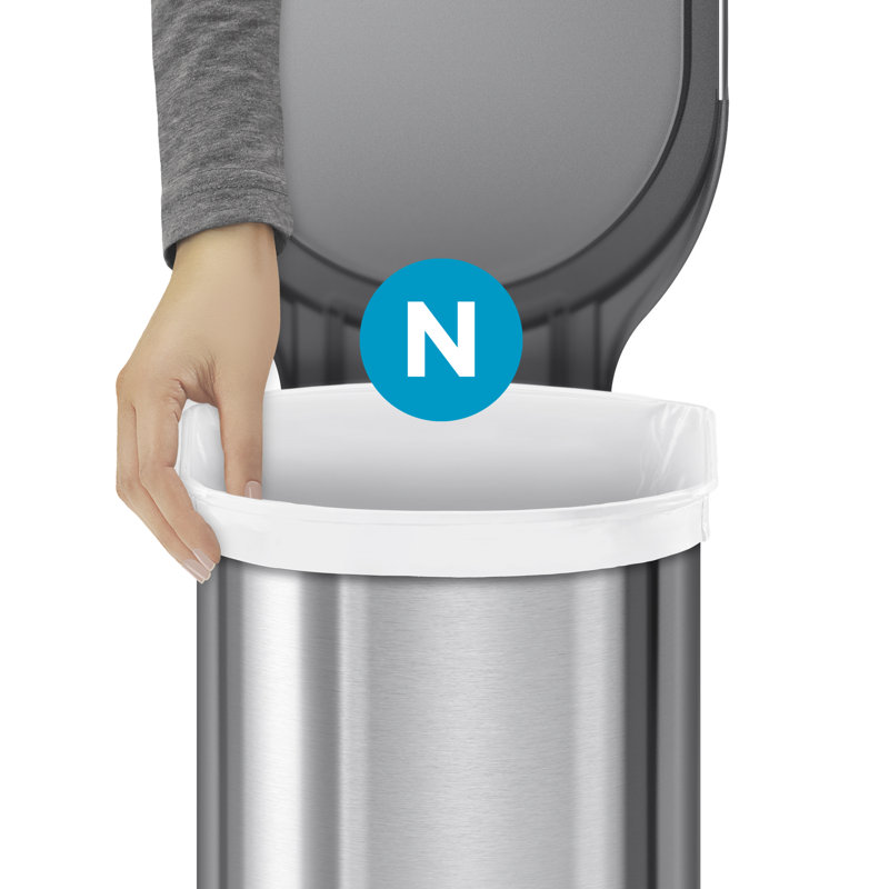 Simplehuman Code N Liners, Pack Of 60 Liners, 50% Recycled Custom Fit Bin Bags, 45-50L, White