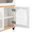 Table de salle à manger extensible avec plateau pliant et armoire de rangement, îlot de cuisine roulant avec tiroirs, prise de courant et verrou de frein pour la cuisine et la salle à manger-1500214411