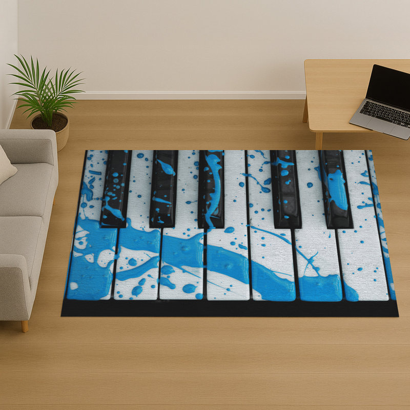 Geometric Area Rug, Runner 70 x 140 cm