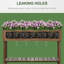 Lit de jardin surélevé en bois, support de jardinière surélevé avec 8 fentes et tablette ouverte, brun foncé-870411472