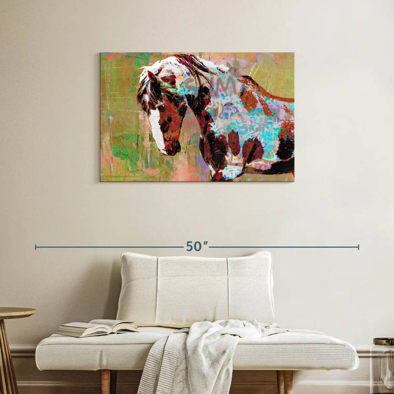 Picasso The Famous Wild Mustang, H 24 po x l 36 po